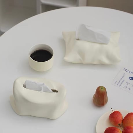 #枕 モチーフ セラミック ティッシュケース 全2種