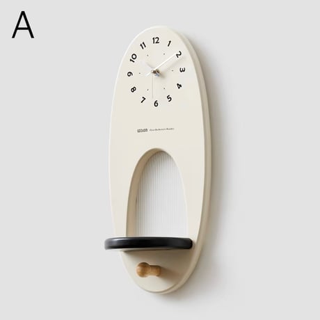 #キャンドルホルダー付き 壁掛け時計 全2種 クロック 1台3役