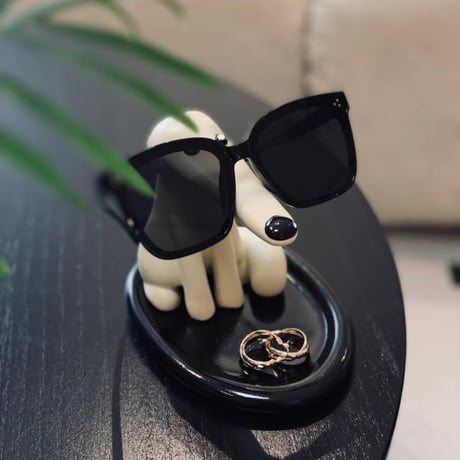 #モノトーン ドッグ モチーフ キー トレイ 犬 鍵 収納 玄関