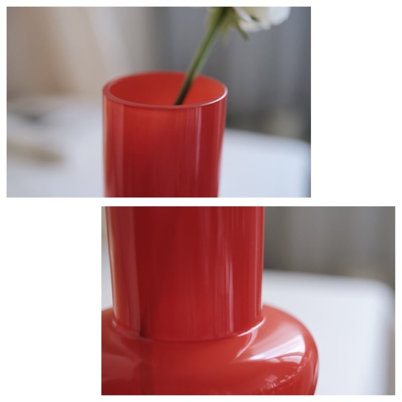 レッド カラー ガラス フラワーベース 全2色 花瓶 | 70PARK レッド カラー ガラス フラワーベース 全2色 花瓶 | 70PARK