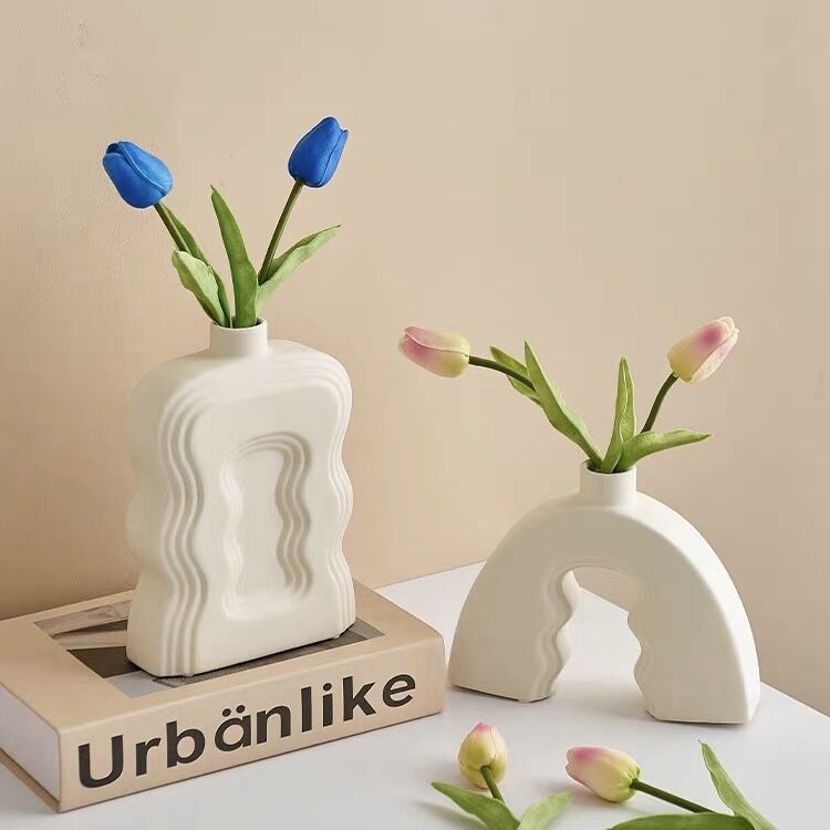 アーチ ウエーブ セラミック フラワーベース 花瓶 全6種 | 70PARK アーチ ウエーブ セラミック フラワーベース 花瓶 全6種 | 70PARK