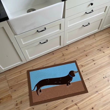#ダックスフンド ミックス カラー 玄関 マット 全2色 50×75 泥落とし 犬