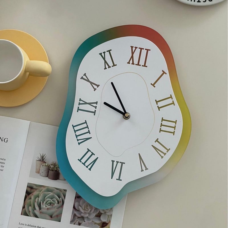 不規則 ウエーブ アクリル クロック 全3色 掛け時計 | 70PARK