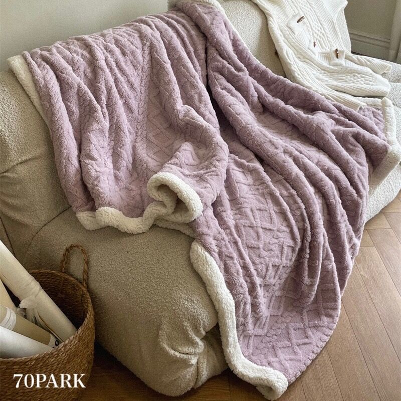 ケーブル模様 カラー フリース ブランケット 全9色 毛布 | 70PARK ケーブル模様 カラー フリース ブランケット 全9色 毛布 | 70PARK