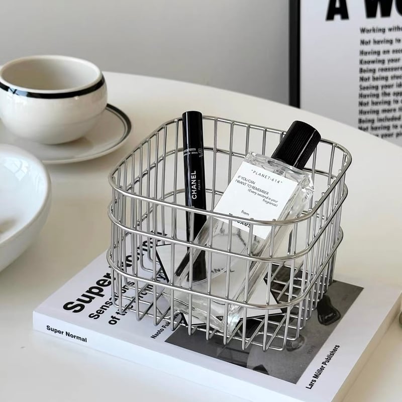 即納】#大小2点セット ステンレス ワイヤー ミニ バスケット