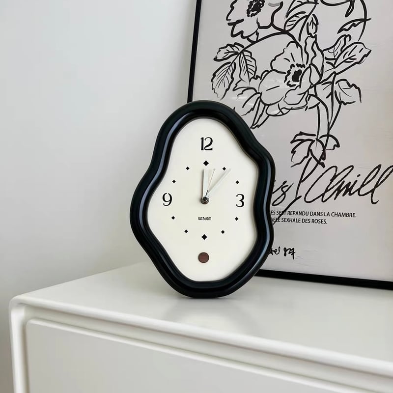 チャビー ウエーブ フレーム クロック 全2色 置き時計 | 70PARK