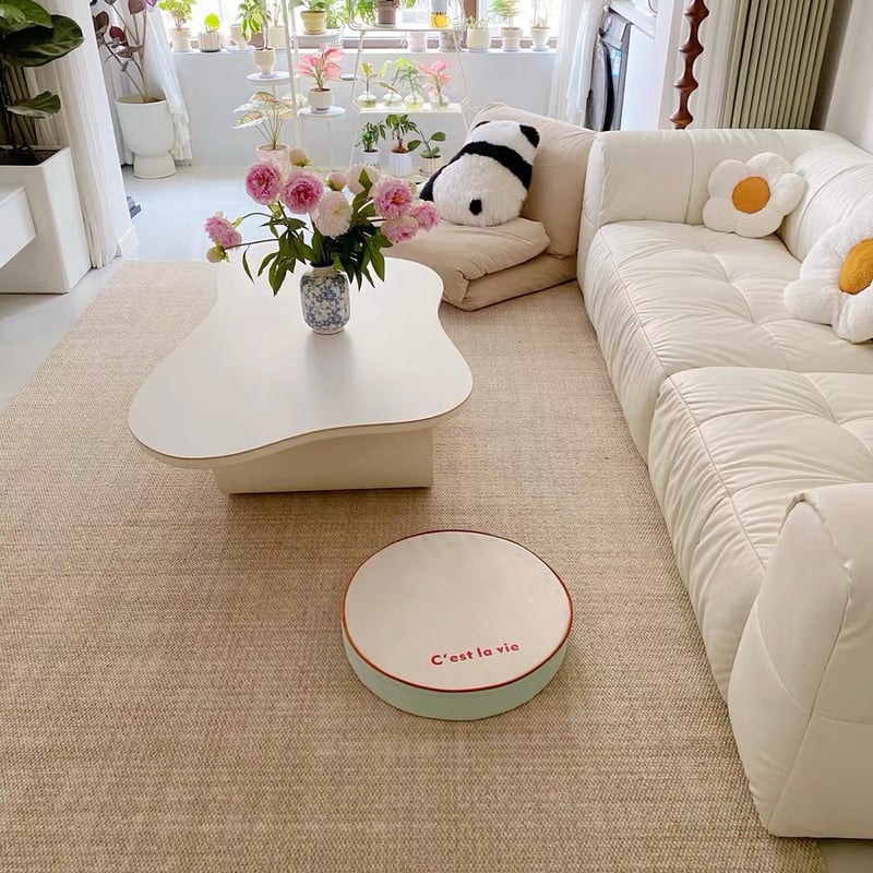 シンプル レタリング カラー ラウンド クッション 全3色 直径50cm | 70PARK