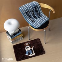 #キックボード 犬  メッセージ 玄関 マット 全2色 40×60 ダックスフンド ラグ 洗える