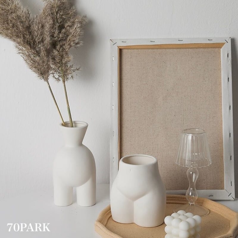 AREA WARE ヒップ　フラワーベース 花瓶　オブジェ ボディ　２点セット ヒップ型 ボディアート フラワーベース 全2タイプ 花瓶 | 70PARK