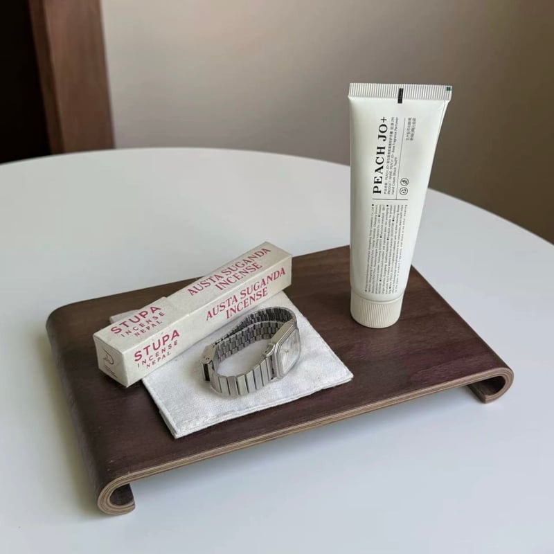 シンプル ウッド アクセサリー トレイ プレート ブラウン | 70PARK