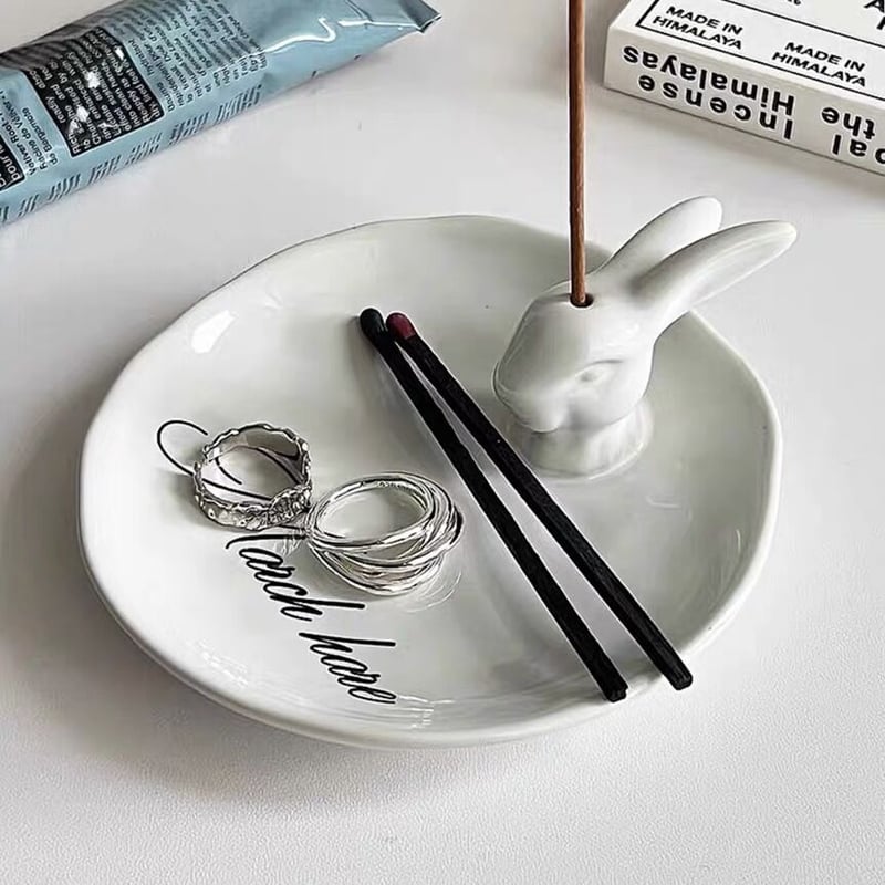 うさぎ モチーフ インセンスホルダー トレイ お香立て | 70PARK
