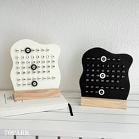 【即納】#不規則 ウエーブ 卓上 ミニ ボード 万年 カレンダー 全2色