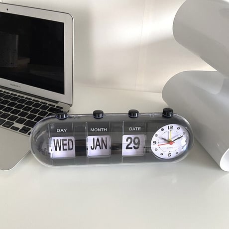 #レトロ フリップ クロック 全2色 置き時計 カレンダー