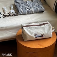 #スケボー 犬 コスメ 収納 防水 ポーチ 吊り下げ  メイクポーチ トラベルポーチ ダックスフンド