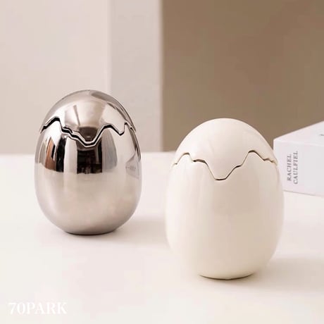 #エッグ モチーフ セラミック 小物入れ 全4色 たまご 収納