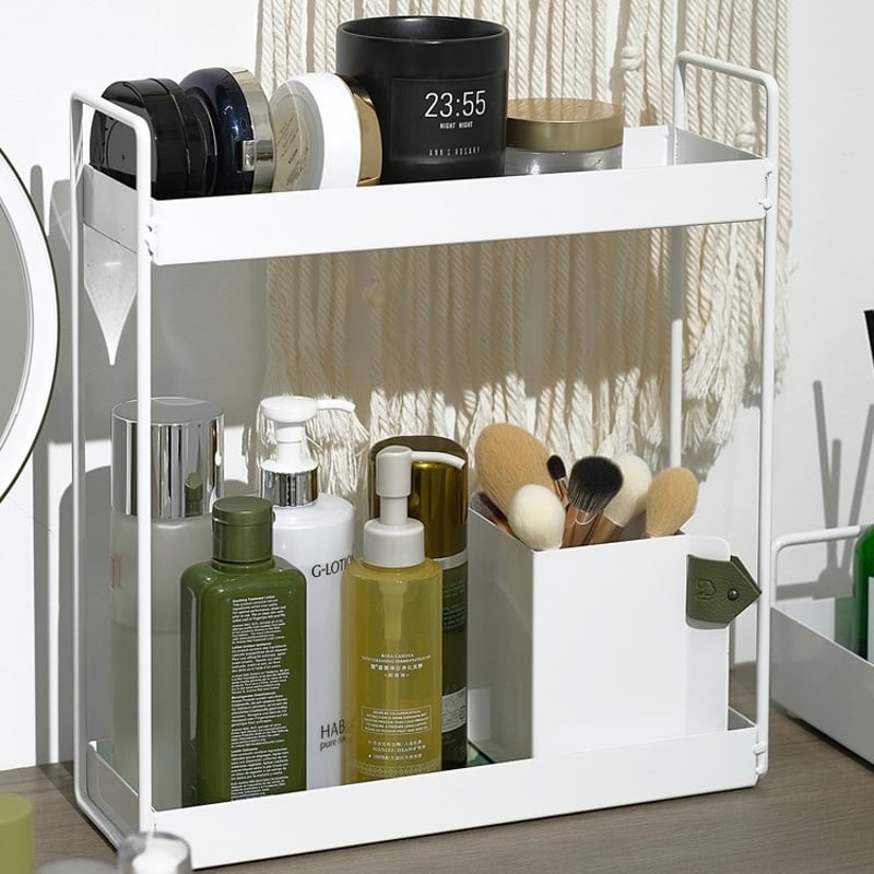 アイアン フレーム スリム 2段 トレイ ラック 全2色 コスメ 収納 | 70PARK