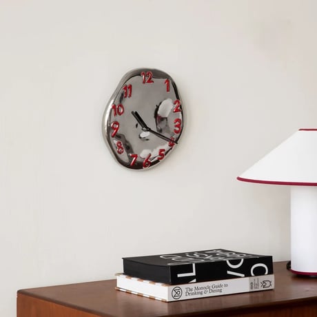 #シルバー セラミック 立体 文字盤 ラウンド クロック 全2色 壁掛け時計