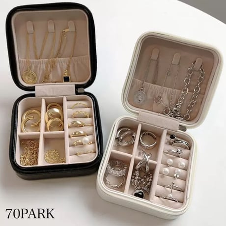#シンプル スクエア ジュエリーボックス 全2色 収納