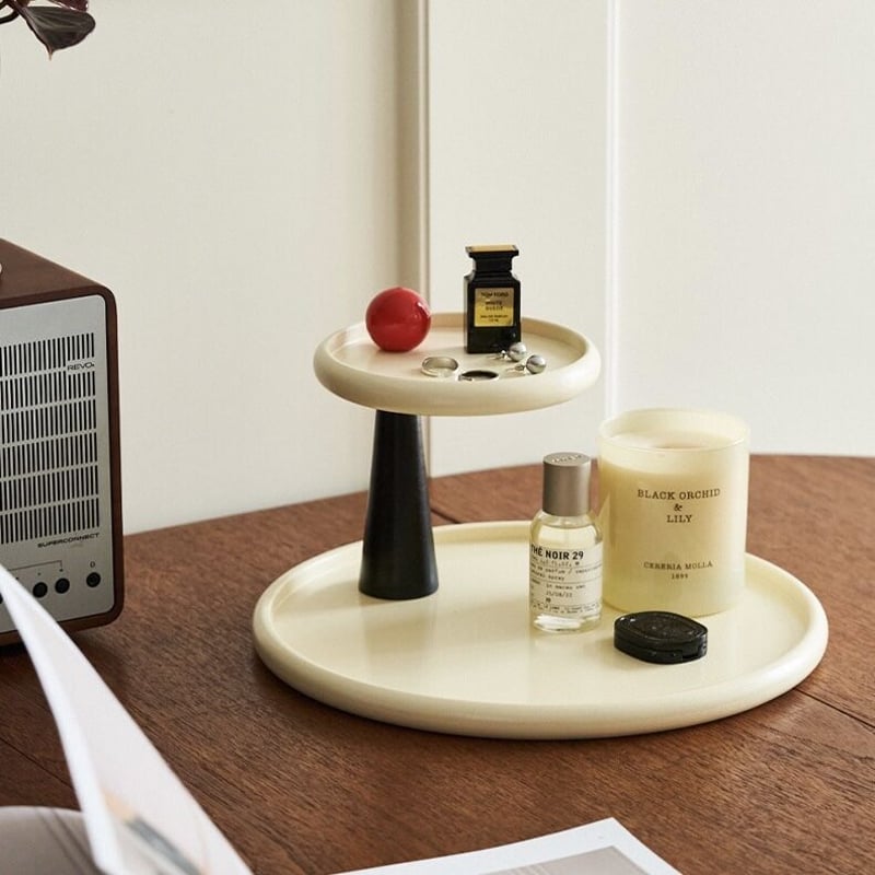 可動式 二段 ラウンド アクセサリー トレイ 全2種 収納 | 70PARK