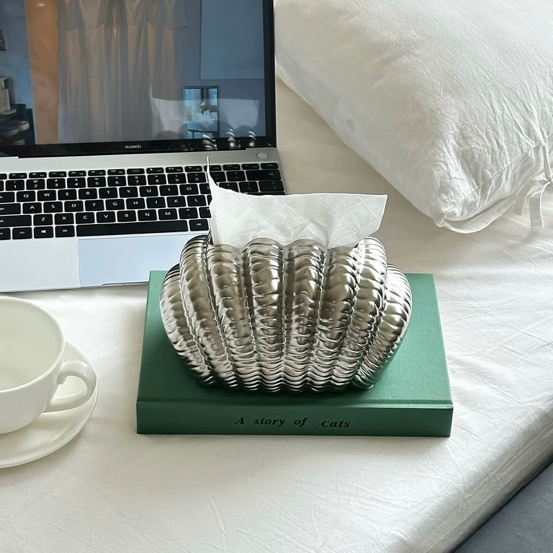 シェルモチーフ モダン セラミック ティッシュケース 全3色 | 70PARK