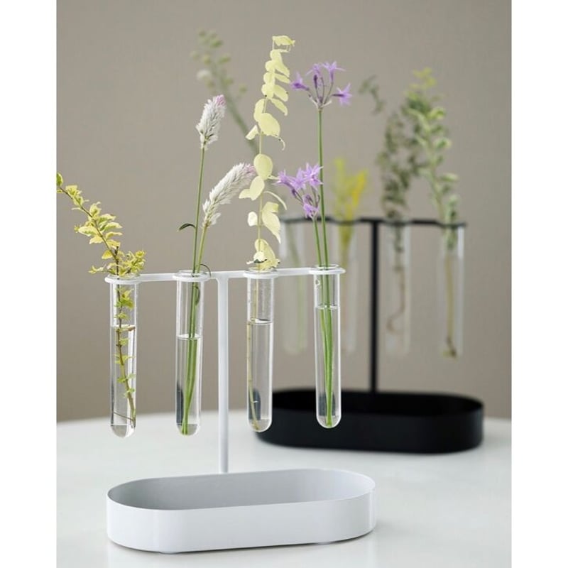 一輪挿し 試験管 インテリアセット 一輪挿し 試験管付き 収納 トレイ 全2色 小物入れ 花瓶 | 70PARK