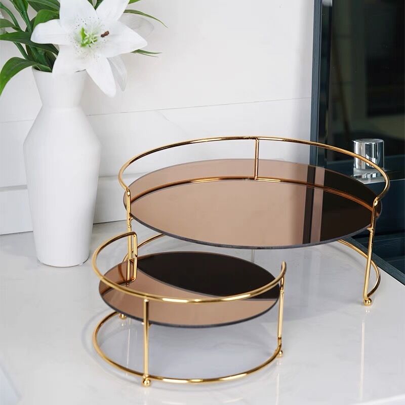 ローラアシュレイ ミラートレイ/ゴールド　新品 ローラアシュレイ ミラートレイ/ゴールド新品