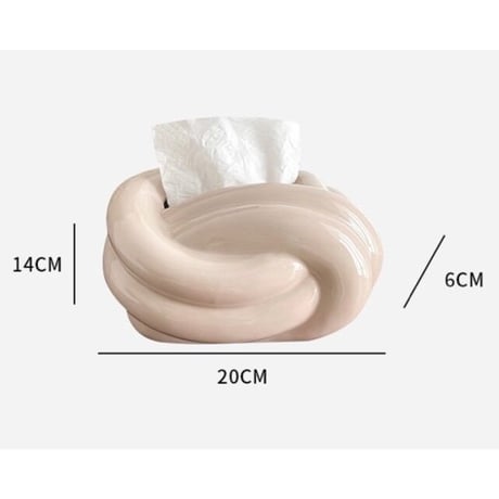 #ノット セラミック ティッシュケース 全2色