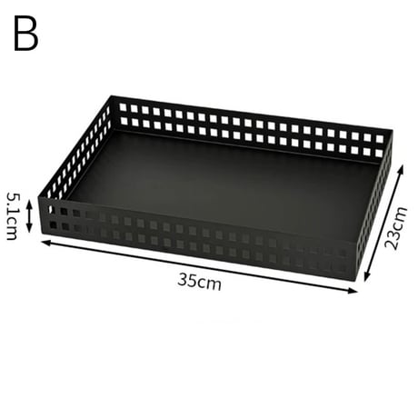 #ブラック アイアン 長方形 トレイ 全2サイズ アクセサリートレイ 収納 カフェトレイ