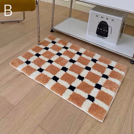 #ストライプ柄 & チェック柄 ドア マット 全2種 50×70