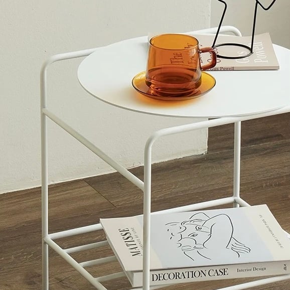 アイアン2段サイドテーブル コーヒーテーブル・サイドテーブル【アイアンサイドテーブル/2