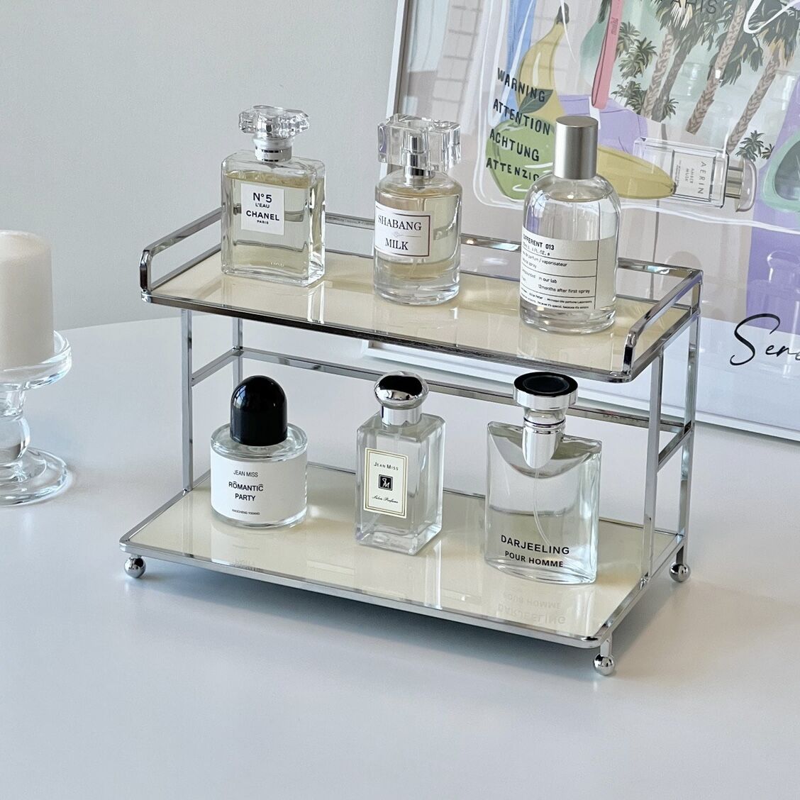 デスクトップ ディスプレイ 二段 収納 ラック | 70PARK