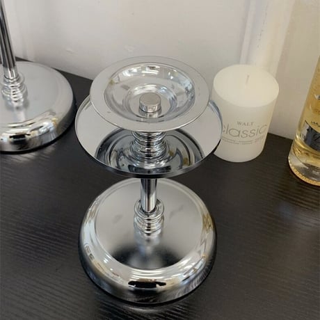 #メタリック シルバー キャンドルホルダー 全3サイズ