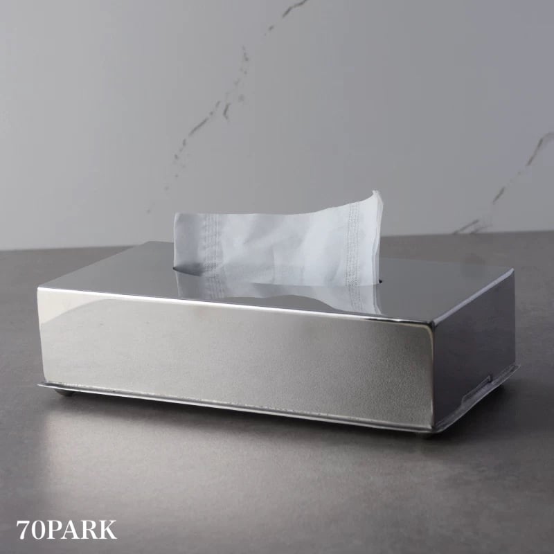 ステンレス シンプル ティッシュケース シルバー ティッシュボックス