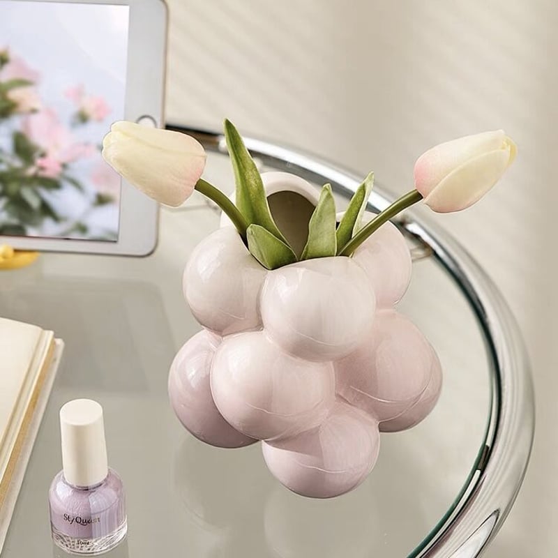 グレープ ボンボン ブラシスタンド 全3色 花瓶 ポコポコ | 70PARK