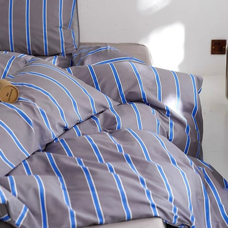 リネン掛け布団カバー セット　水色　ダブルサイズ フレンチリネン掛け布団カバー（掛け布団カバー）｜(ラブザリネン/Love