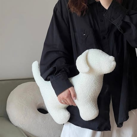 #もこもこ ドッグ クッション 抱き枕 全2色 犬 ぬいぐるみ 50cm