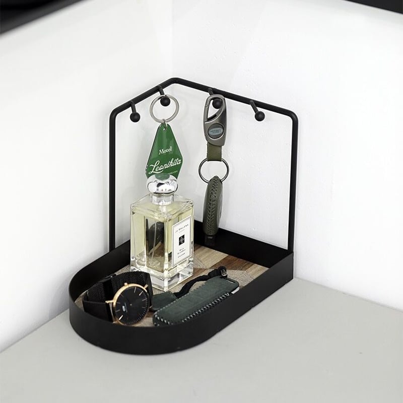 コーナー 鍵 スタンド トレイ 全2色 玄関 収納 小物置き | 70PARK