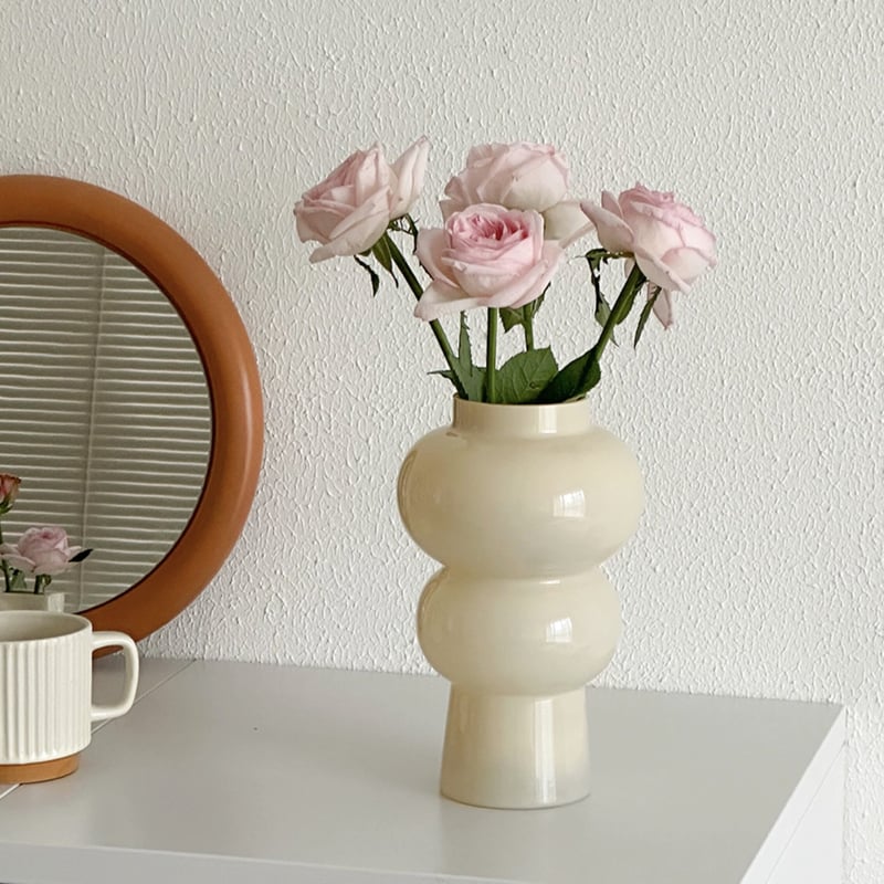 ミルクカラー ガラス フラワーベース 全2種 花瓶 | 70PARK ミルクカラー ガラス フラワーベース 全2種 花瓶 | 70PARK