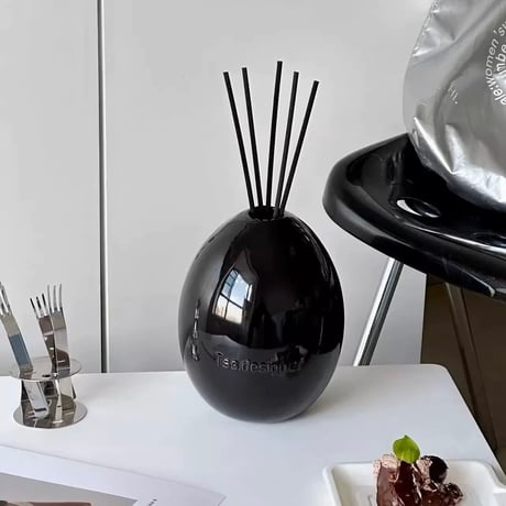 #エッグ モチーフ セラミック ディフューザー 容器 全3色 詰め替えボトル