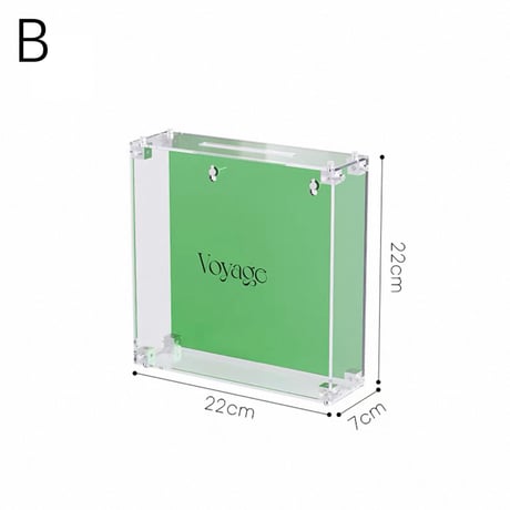 #アクリル クリア スクエア チケット 収納 ボックス 全4色 voyage