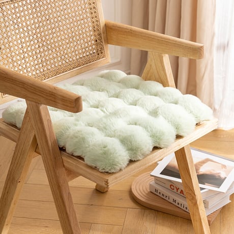 #ポコポコ フェイクファー チェア クッション 全5色  座布団