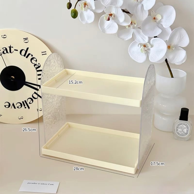 クリア サイドアーチ 二段 コスメ 収納 ラック 全4色 | 70PARK