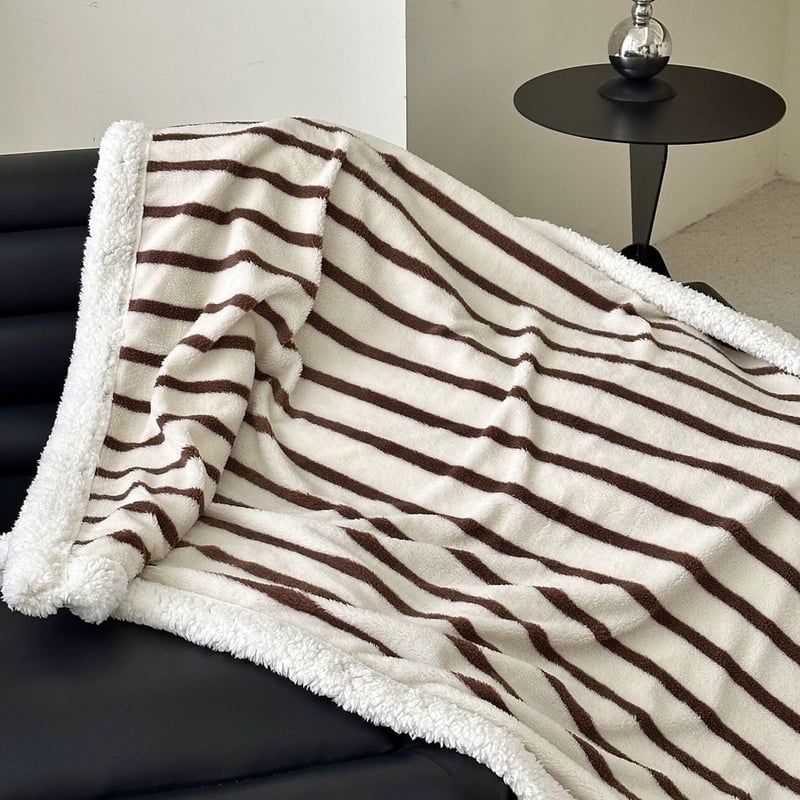 カラー ストライプ柄 ブランケット 全4色 100×150 毛布 | 70PARK
