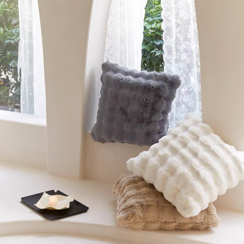 フェイクファー ふわとろ ポコポコ クッションカバー 全3色 45×45 | 70PARK