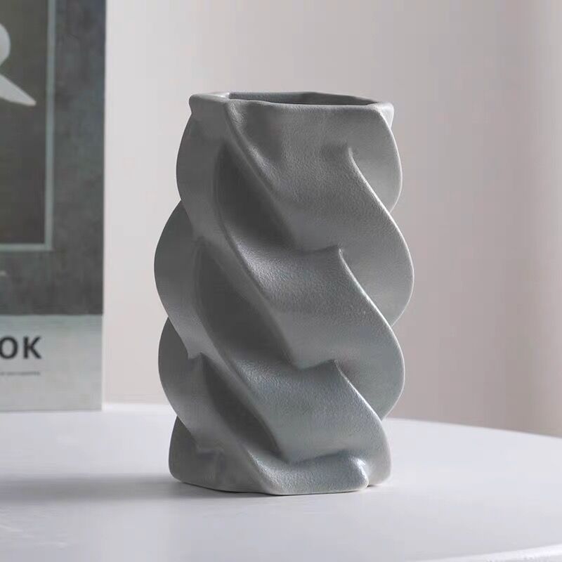 ねじれ ツイスト セラミック フラワーベース 花瓶 全3色 | 70PARK