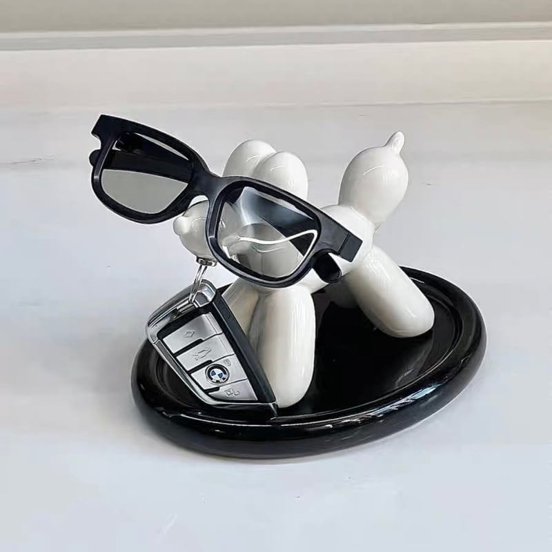 バルーン ドッグ モチーフ キー トレイ 全2色 犬 鍵 収納 玄関 | 70PARK