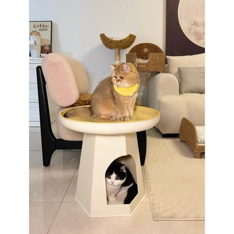 #ペットハウス ラウンド サイドテーブル 全6色 ソファ テーブル 猫ハウス キャットハウス 多機能