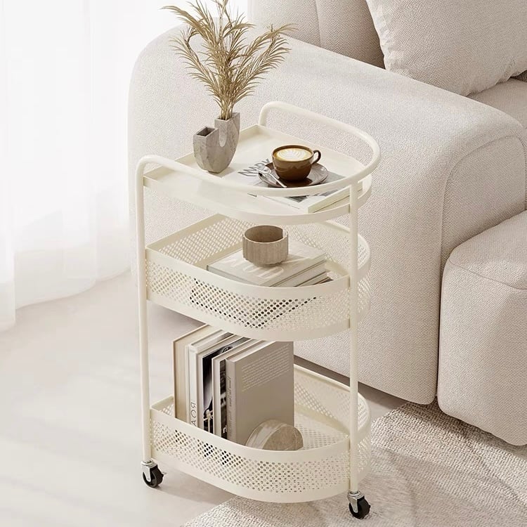 キャスター付 アーチ 三段 収納 ワゴン 全2色 サイドテーブル | 70PARK