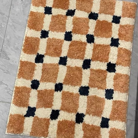 #ストライプ柄 & チェック柄 ドア マット 全2種 50×70