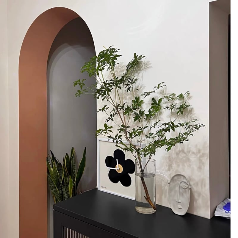 フラワー モチーフ スクエア クロック 壁掛け時計 花 | 70PARK